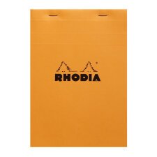 Bloc de bureau Rhodia agrafé orange Giant Pad N°15 4,8 x 21 cm - 5 x 5 - 150 feuilles