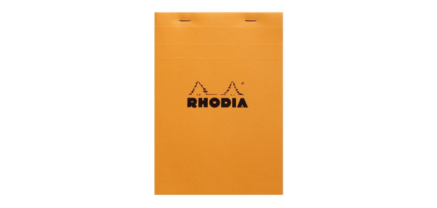 Bloc de bureau Rhodia agrafé orange Giant Pad N°15 14,8 x 21 cm - 5 x 5 - 150 feuilles