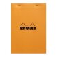 Büroblock Rhodia mit orangener Klammer, Riesenschreibblock N°15 14,8 x 21 cm - 5 x 5 - 150 Blatt