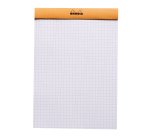 Bloc de bureau Rhodia agrafé orange Giant Pad N°15 14,8 x 21 cm - 5 x 5 - 150 feuilles