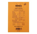Bloc de bureau Rhodia agrafé orange Giant Pad N°15 14,8 x 21 cm - 5 x 5 - 150 feuilles