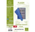 Chemises standard 220 g Exacompta Flash 24 x 32 cm bleu foncé - Paquet de 100