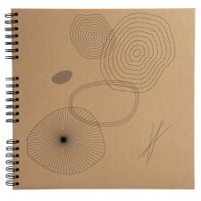 Wireb album 60p.black 32x32cm ETERNECO - Brown geometrical design