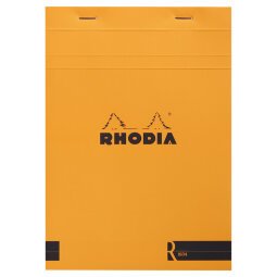 Bloc agrafé Rhodia le R N°16 14,8x21 cm 70 feuillets uni 90g - Orange