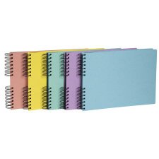 Wireb album 50p. black 32x22 AQUAREL ast - Assorted colours