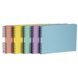 Wireb album 50p. black 32x22 AQUAREL ast - Assorted colours