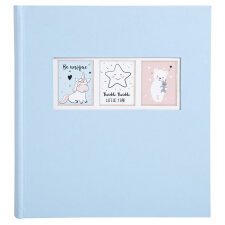 Exacompta, Fotoalbum für Kinder-/Babyfotos, 60 Seiten weiß, 29x32cm, Sweet Blau