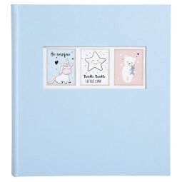 Exacompta, Fotoalbum für Kinder-/Babyfotos, 60 Seiten weiß, 29x32cm, Sweet Blau