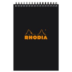 Bloc de bureau Notepad Rhodia 14,8 x 21 cm  noir - ligné - 80 feuilles