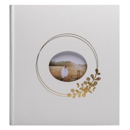 Boekgebonden fotoalbum 60 witte pagina's Ringflower