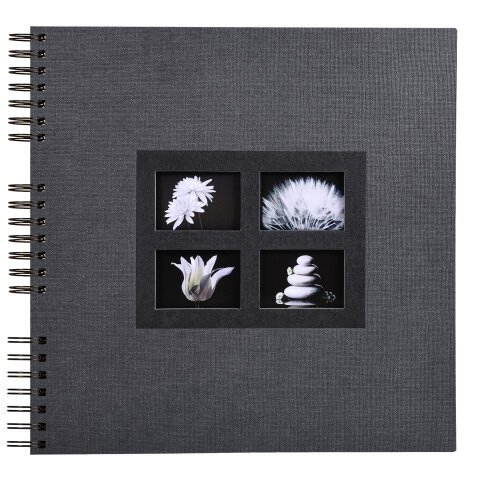 Exacompta - Cod. 16841E - 1 Album foto spiralato PASSION per 360 foto - 60 pagine nere - F.to 32x32cm - Nero