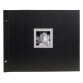 Fotoalbum CEREMONY - met schroeven & hervulbaar - 40 zwarte bladen - 37x29cm - Zwart