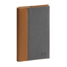 Agenda de poche Espace 17S spiralé Denim 9 x 17,5 cm Semainier Janvier à décembre 2025 - Gris