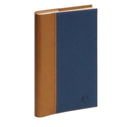 Agenda de poche Espace 17S spiralé Denim 9 x 17,5 cm Semainier Janvier à décembre 2025 - Bleu marine