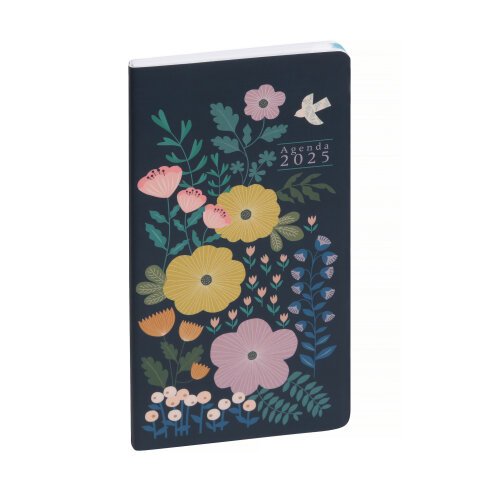 Agenda de poche EasyTime 17 Mini Labo 9 x 17 cm Semainier Janvier à Décembre 2025 - Bleu