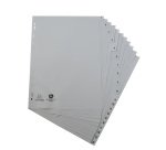 Intercalaire A4 polypropylène gris Exacompta 20 onglets numériques gris - 1 jeu