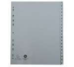 Intercalaire A4 polypropylène gris Exacompta 20 onglets numériques gris - 1 jeu