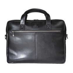 Exactive leather Laptop Bag black - Black