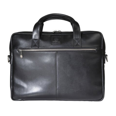 Exactive leather Laptop Bag black - Black