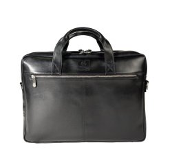 Exacompta Sacoche en cuir noir pour ordinateur portable 15.6''