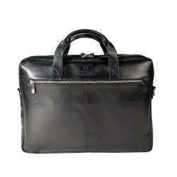 Exactive leather Laptop Double Bag black - Black