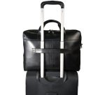 Sacoche en cuir noir Exacompta