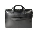 Sacoche en cuir noir Exacompta