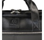 Sacoche en cuir noir Exacompta