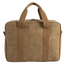 Satchel washable paper Eterneco - Brown geometrical design