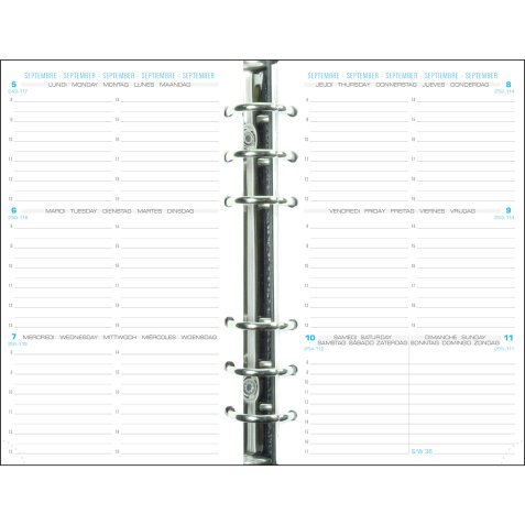 Recharge Exatime 17 10.5 x 17.2 cm Semainier Septembre 2024 à Décembre 2025 - 16 mois