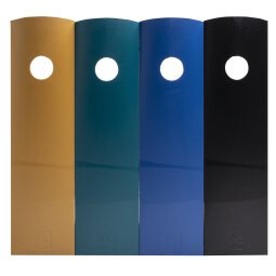 Exacompta, Set mit 4 Mag Cube, Stehsammler, Neo Deco - Farben sortiert