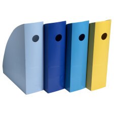 Set 4 tijdschriftenhouders Mag-Cube Bee Blue - Geassorteerd