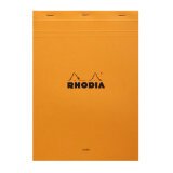 Rhodia block geheftet no.18 a4 80 blätter liniert mit rand 80g - orange