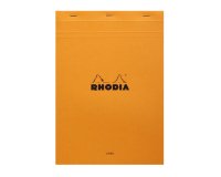 Schreibblock Nr. 18 Rhodia 21 x 29,7 cm geheftet orange - liniert mit Marge - 80 Blätter