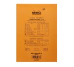 Bloc de bureau n° 18 Rhodia 21 x 29,7 cm agrafé  orange - ligné avec marge -80 feuilles