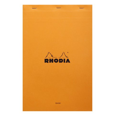 Bloc de bureau Rhodia A4+ agrafé n°19 uni -80 feuilles