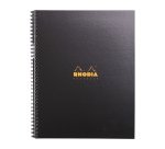 Cahier spirale Rhodia Notebook 21 x 29,7 cm noir 5 x 5 avec marge et cadre en tête - 80 feuilles