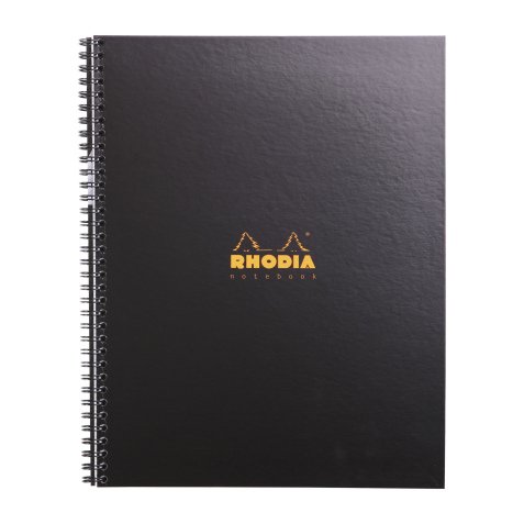 Cahier spirale Rhodia Notebook 22,5 x 29,7 cm ligné avec marge et cadre en-tête - 80 feuilles