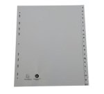 Intercalaire A4+ polypropylène Exacompta Forever 20 onglets alphabétiques gris - 1 jeu