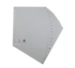 Intercalaire A4+ polypropylène Exacompta Forever 20 onglets alphabétiques gris - 1 jeu