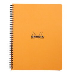 Meeting book Rhodia Classic reliure intégrale 22,5x29,7 cm 160 pages imprimées détachables 90g - Orange