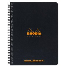 Notebook Rhodia Classic reliure intégrale 16x21 cm 160 pages dot détachables 80g - Noir