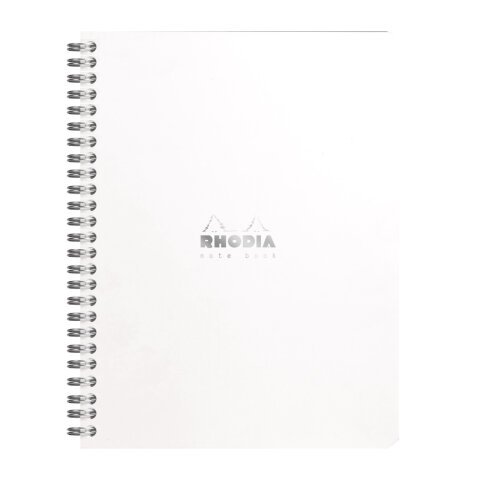 Notebook Rhodia Classic reliure intégrale 16x21 cm 160 pages dot détach microperforé 80g - Blanc