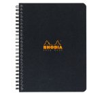 Cahier spirale Rhodia Classic Notebook 16 x 21 cm noir ligné - 160 pages