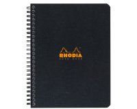 Notepad Rhodia Classic Spiral Notebook 16 x 21 cm - lined black - 160 pages