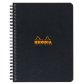 Rhodia Notebook mit Doppelspirale A5+ 16x21cm 80Bl liniert 80g - Schwarz