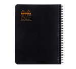 Cahier spirale Rhodia Classic Notebook 16 x 21 cm noir ligné - 160 pages