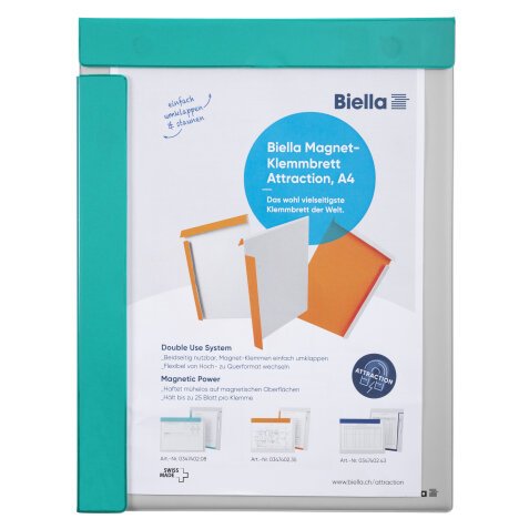 Porte-bloc aimanté rembordé plastique pour A4