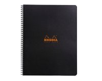 Notebook Rhodia Classic spiraal A4+ 22,5x29,7 cm 80 blad 80g - microperforatie - DOT - Zwart