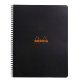 Cahier spirale Rhodia Classic Notebook 22,5 x 29,7 cm noir 5 x 5 avec marge et cadre en-tête -160 pages